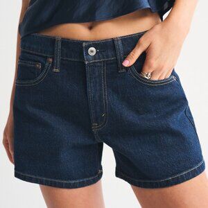 NWT Abercrombie & Fitch Mid Rise A-Line Denim Short Size 27